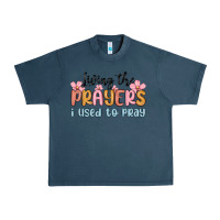 Midnight Navy living the prayers i used to pray Urban Heavy Tee - MaliasSmallBusiness