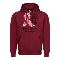 Burgundy in this family fights alone breast cancer awareness Zipper Hoodie - Bettercallsaul