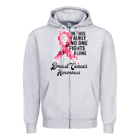 Heather Grey in this family fights alone breast cancer awareness Zipper Hoodie - Bettercallsaul