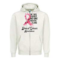 Oatmeal Heather in this family fights alone breast cancer awareness Zipper Hoodie - Bettercallsaul