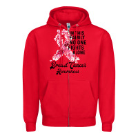 Red in this family fights alone breast cancer awareness Zipper Hoodie - Bettercallsaul