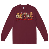 Burgundy christmas calories dont count Long Sleeve Tee - MaliasSmallBusiness
