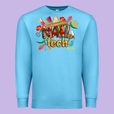 Cinco De Mayo Nail Tech Premium Sweatshirt Designed By Cowgirlartshop