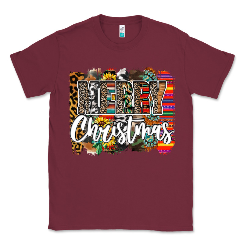 Western Merry Christmas Classic Tee by CowhideDigitalArt | Teevron