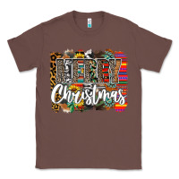 Chestnut Western Merry Christmas Classic Tee - CowhideDigitalArt