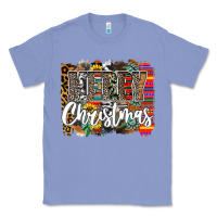 Colony Blue Western Merry Christmas Classic Tee - CowhideDigitalArt