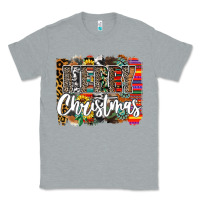 Heather Grey Western Merry Christmas Classic Tee - CowhideDigitalArt