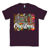 Plum Western Merry Christmas Classic Tee - CowhideDigitalArt