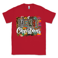 Red Western Merry Christmas Classic Tee - CowhideDigitalArt