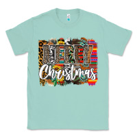 Seafoam Western Merry Christmas Classic Tee - CowhideDigitalArt