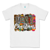 White Western Merry Christmas Classic Tee - CowhideDigitalArt