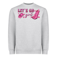 Heather Grey lets go girls Heavyweight Sweatshirt - NancyCooperArtShop