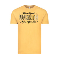 Vintage Mustard know your worth Vintage Tee - MaliasSmallBusiness