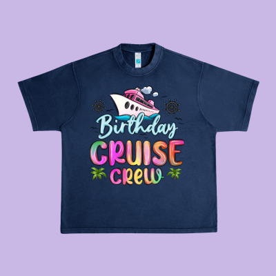 Birthday Cruise Crew Urban Heavy Tee Designed By Maliassmallbusiness