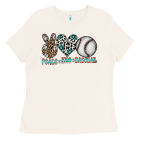 Bone peace love baseball Ladies Tee - CowhideDigitalArt