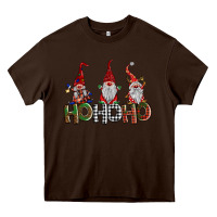 Chocolate Brown ho ho. ho gnomes Heavy Core Tee - BarkalooDesign