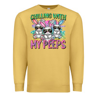 Antique Gold chilling with my peeps easter bunnies cowgirl cowg Premium Sweatshirt - CowGirlArtShop