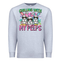 Heather Grey chilling with my peeps easter bunnies cowgirl cowg Premium Sweatshirt - CowGirlArtShop