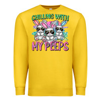 Lemon chilling with my peeps easter bunnies cowgirl cowg Premium Sweatshirt - CowGirlArtShop