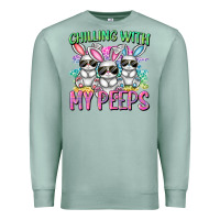 Seafoam chilling with my peeps easter bunnies cowgirl cowg Premium Sweatshirt - CowGirlArtShop