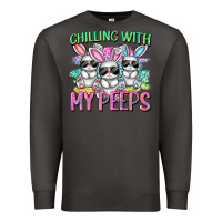 Smoke chilling with my peeps easter bunnies cowgirl cowg Premium Sweatshirt - CowGirlArtShop
