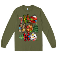 Army Green ho ho ho with Long Sleeve Tee - MaliasSmallBusiness