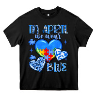 Black in april we wear blue Heavy Core Tee - JahusDesignShop