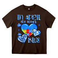 Chocolate Brown in april we wear blue Heavy Core Tee - JahusDesignShop