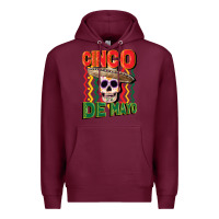 Burgundy cinco de mayo with skull Premium Hoodie - CowGirlArtShop