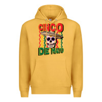 Mustard cinco de mayo with skull Premium Hoodie - CowGirlArtShop