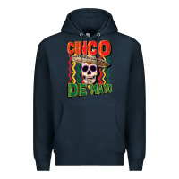 Navy cinco de mayo with skull Premium Hoodie - CowGirlArtShop