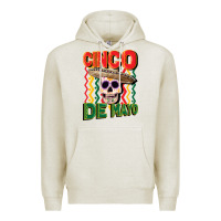Oatmeal Heather cinco de mayo with skull Premium Hoodie - CowGirlArtShop