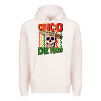 Pale Pink cinco de mayo with skull Premium Hoodie - CowGirlArtShop