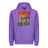 Cinco De Mayo With Skull Premium Hoodie | Teevron