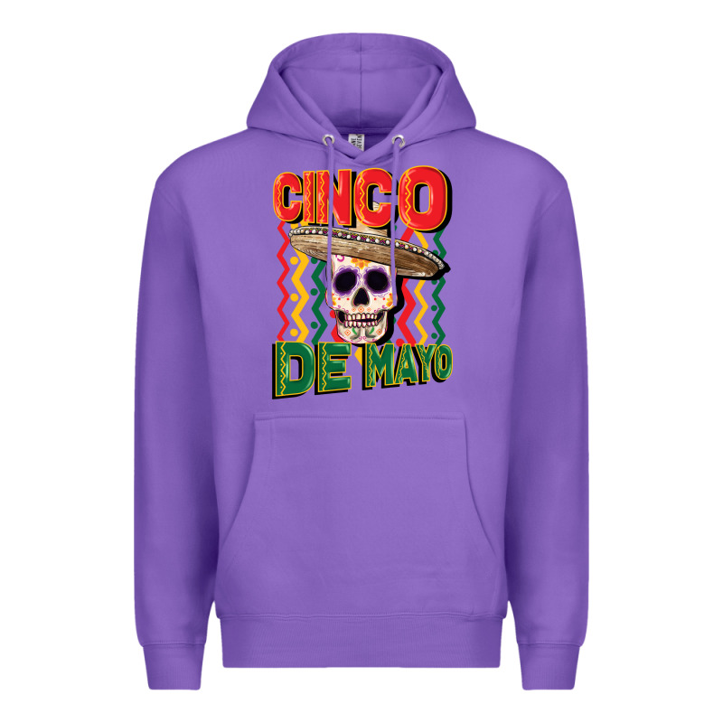 Cinco De Mayo With Skull Premium Hoodie by CowGirlArtShop | Teevron