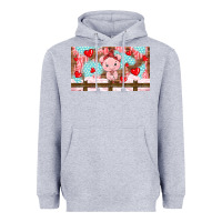 Heather Grey cute pig Heavyweight Hoodie - TumblerDesignByShophia