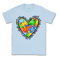 Dusty Blue autism heart Classic Tee - JahusDesignShop