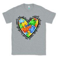 Heather Grey autism heart Classic Tee - JahusDesignShop