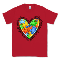 Red autism heart Classic Tee - JahusDesignShop