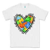 White autism heart Classic Tee - JahusDesignShop