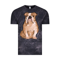 Cloud Black bulldog Vintage Tee - MaliasSmallBusiness