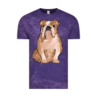 Cloud Purple bulldog Vintage Tee - MaliasSmallBusiness