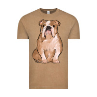 Vintage Coffee bulldog Vintage Tee - MaliasSmallBusiness