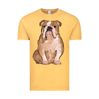 Vintage Mustard bulldog Vintage Tee - MaliasSmallBusiness