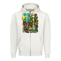 Oatmeal Heather wild and free cowgirl boots Zipper Hoodie - RanaPortraitStore
