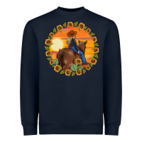 Navy cowgirl sunflower Heavyweight Sweatshirt - MaliasSmallBusiness