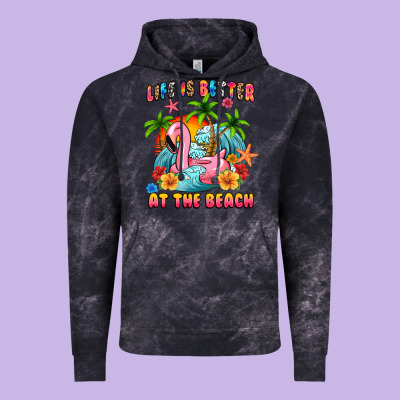 Life Is Better At The Beach Vintage Hoodie Designed By Maliassmallbusiness