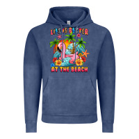 Vintage Denim life is better at the beach Vintage Hoodie - MaliasSmallBusiness