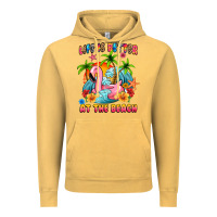 Vintage Mustard life is better at the beach Vintage Hoodie - MaliasSmallBusiness