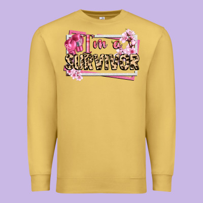Im A Survivor Cancer Awareness Premium Sweatshirt Designed By Cowgirlartshop